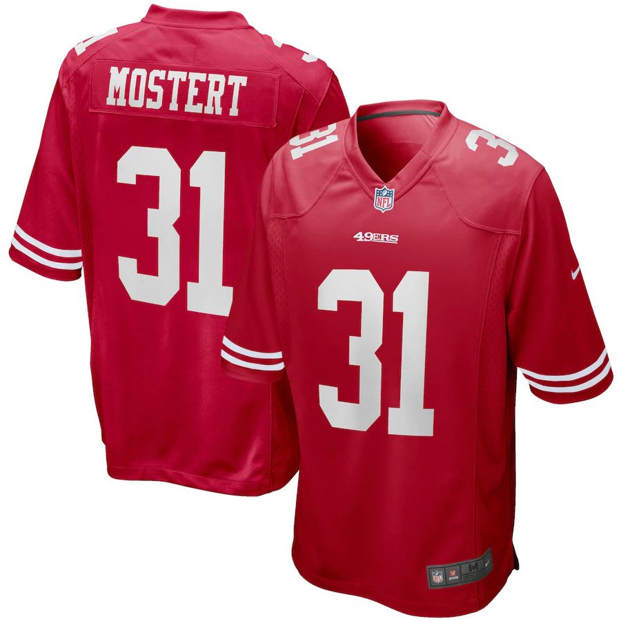 Men San Francisco 49ers #31 Raheem Mostert Nike Scarlet Game Player NFL Jersey